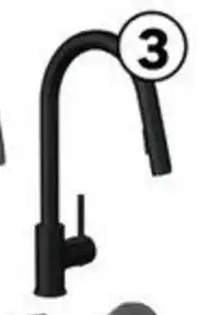 Leroy Merlin Delinia Lily Kitchen Sink Mixer Tap Black H27.4cm Spout Reach offer