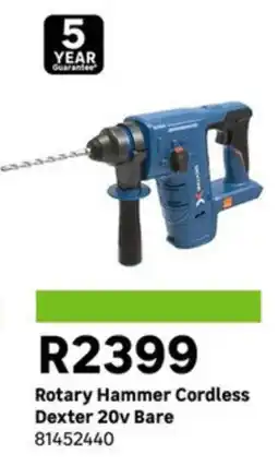 Leroy Merlin Rotary Hammer Cordless Dexter 20v Bare offer