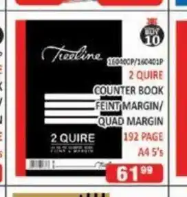 KitKat Cash and Carry 2 Quire Counter Book Feint Margin / Quad Margin 192 page A4 5's offer