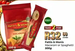 Take 'n Pay Fattis & Monis Macaroni or Spaghetti offer