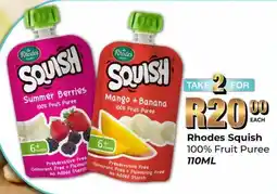 Take 'n Pay Rhodes Squish 100% Fruit Puree offer