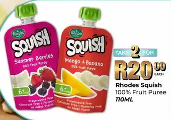 Take 'n Pay Rhodes Squish 100% Fruit Puree offer