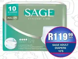 Take 'n Pay Sage adult diapers offer