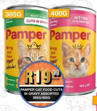 Take 'n Pay Pamper cat food cuts in gravy assorted offer