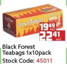 Africa Cash and Carry Black Forest Teabags 10Pack offer