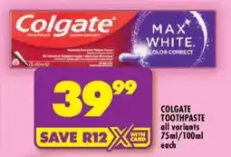 Shoprite Colgate Toothpaste offer
