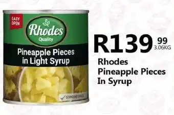 Take 'n Pay Rhodes Pineapple Pieces in Light Syrup offer