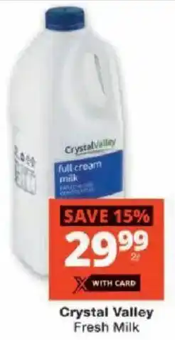 Checkers Crystal Valley Fresh Milk offer
