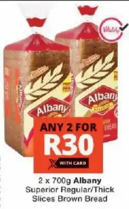 Checkers Albany Superior Regular/ Thick Slices Brown Bread offer