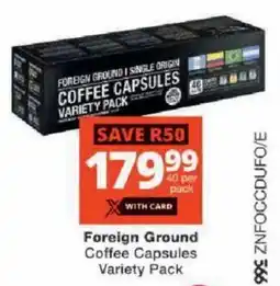 Checkers Foreign Ground Coffee Capsules Variety Pack offer