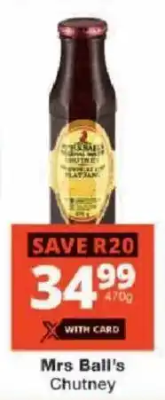 Checkers Mrs Ball's Chutney offer