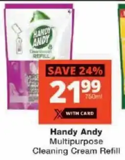 Checkers Handy Andy Multipurpose Cleaning Cream Refill offer
