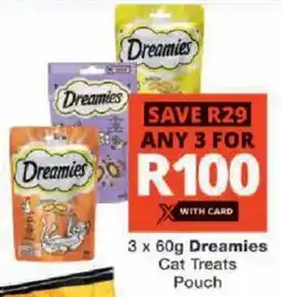 Checkers Dreamies Cat Treats Pouch offer