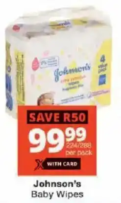 Checkers Johnson's Baby Wipes offer
