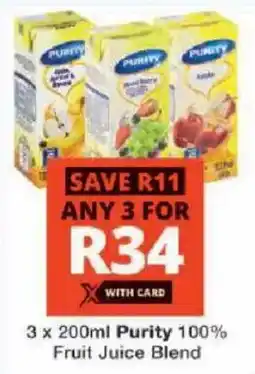 Checkers Purity 100% Fruit Juice Blend offer