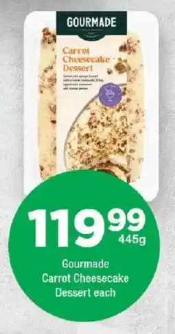 OK urban Gourmade Carrot Cheesecake Dessert offer