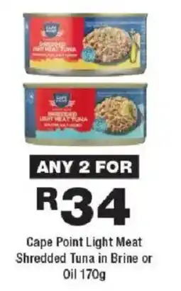 OK urban Cape Point Light Meat Shredded Tuna in Brine or Oil offer