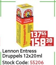 Africa Cash and Carry Lennon Entress Druppels 12x20ml offer