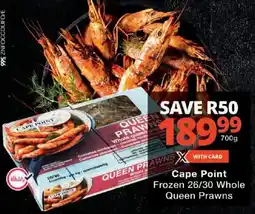 Checkers Cape Point Frozen Whole Queen Prawns offer
