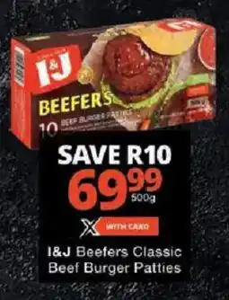 Checkers I&J Beefers Classic Beef Burger Patties offer