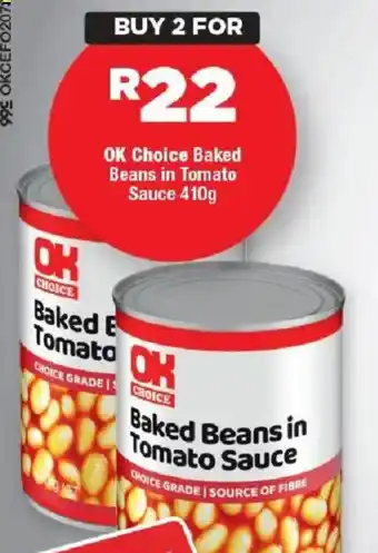 OK Foods OK Choice Baked Beans in Tomato Sauce offer
