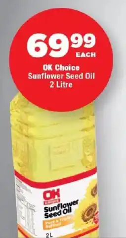 OK Foods OK Choice Sunflower Seed Oil offer