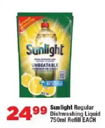 OK Foods Sunlight Regular Dishwashing Liquid Refill offer