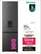 Bradlows Hisense 263L Metallic Fridge/Freezer H370BIT-WD offer
