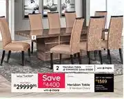 Bradlows Meridian Table + 8 Meridian Chairs offer