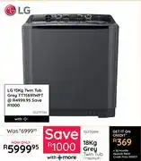 Bradlows LG 18Kg Grey Twin Tub TT1861RWPT offer