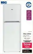 Bradlows KIC 170Ltr White Top Freezer Fridge KTF518-2WH offer