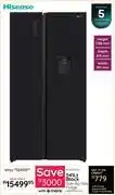Bradlows Hisense 541L Black Side By Side Fridge H680SMIB-WD offer
