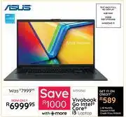 Bradlows Asus Vivobook Go Intel Core i3 Laptop offer