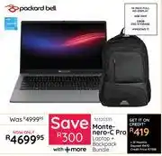 Bradlows Packard Bell Monte Nero C Pro Laptop + Backpack Bundle offer