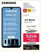 Bradlows Samsung A17 Black Dual Sim offer