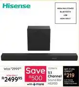 Bradlows Hisense 3.1 Channel Sound Bar HS3100 offer