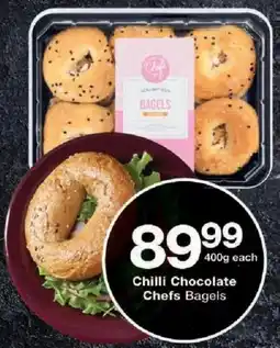Checkers Chilli Chocolate Chefs Bagels offer