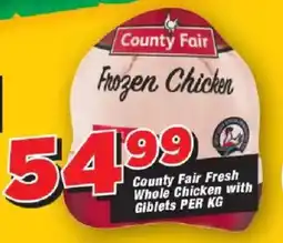 OK Grocer County Fair Fresh Whole Chicken with Giblets offer