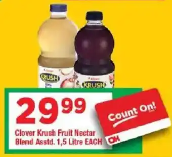 OK Grocer Clover Krush Fruit Nectar Blend offer