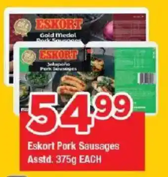 OK Grocer Eskort Pork Sausages offer