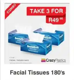 Crazy Plastics Snow Soft Facial Tissues offer