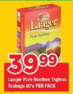 OK Grocer Laager Pure Rooibos Tagless Teabags offer