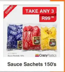 Crazy Plastics Sauce Sachets offer