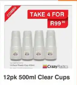 Crazy Plastics Clear Cups offer