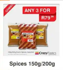 Crazy Plastics Spices offer