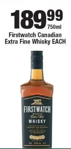 OK Liquor Firstwatch Canadian Extra Fine Whisky offer