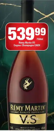 OK Liquor Rémy Martin VS Cognac Champagne offer