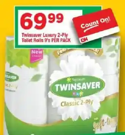 OK Grocer Twinsaver Luxury 2-Ply Toilet Rolls offer
