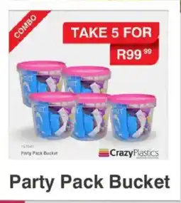 Crazy Plastics Party Pack Bucket offer