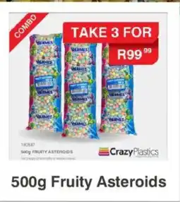 Crazy Plastics Fruity Asteroids offer